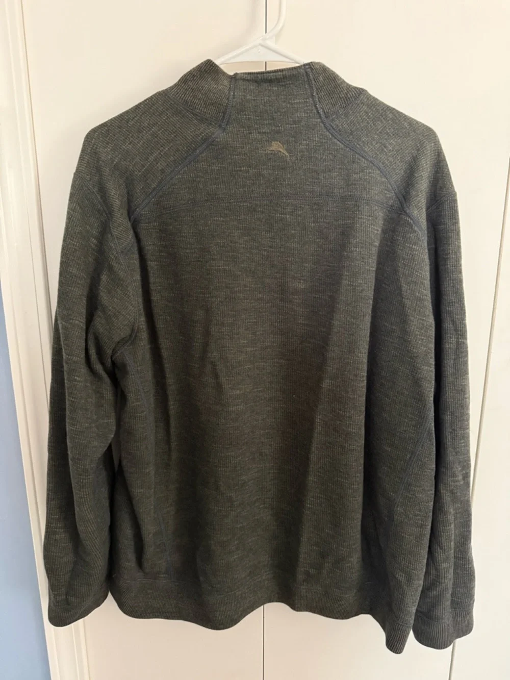 Tommy Bahama Olive Reversible Quarter Zip - Picture 7 of 8